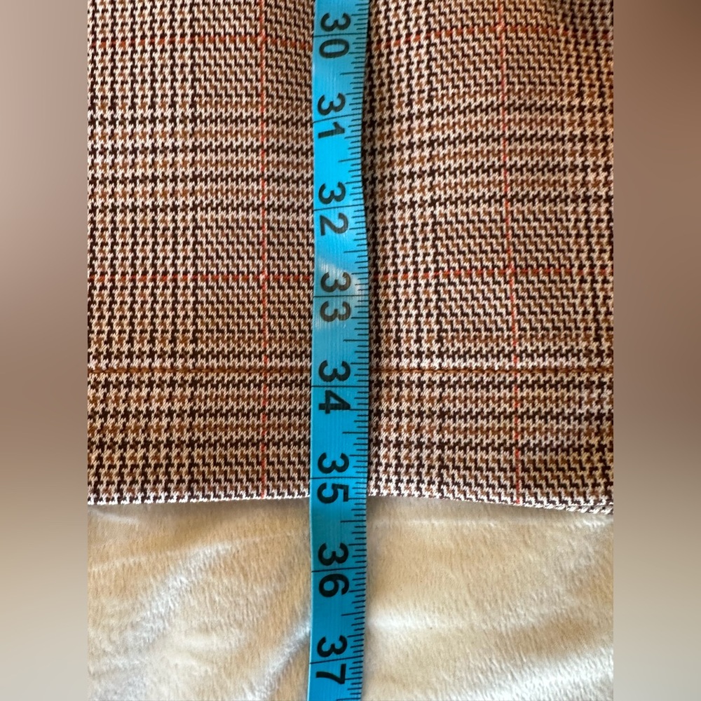 Loft Plaid Collared Mini shift dress front button browns short sleeve size 6 - Picture 14 of 16
